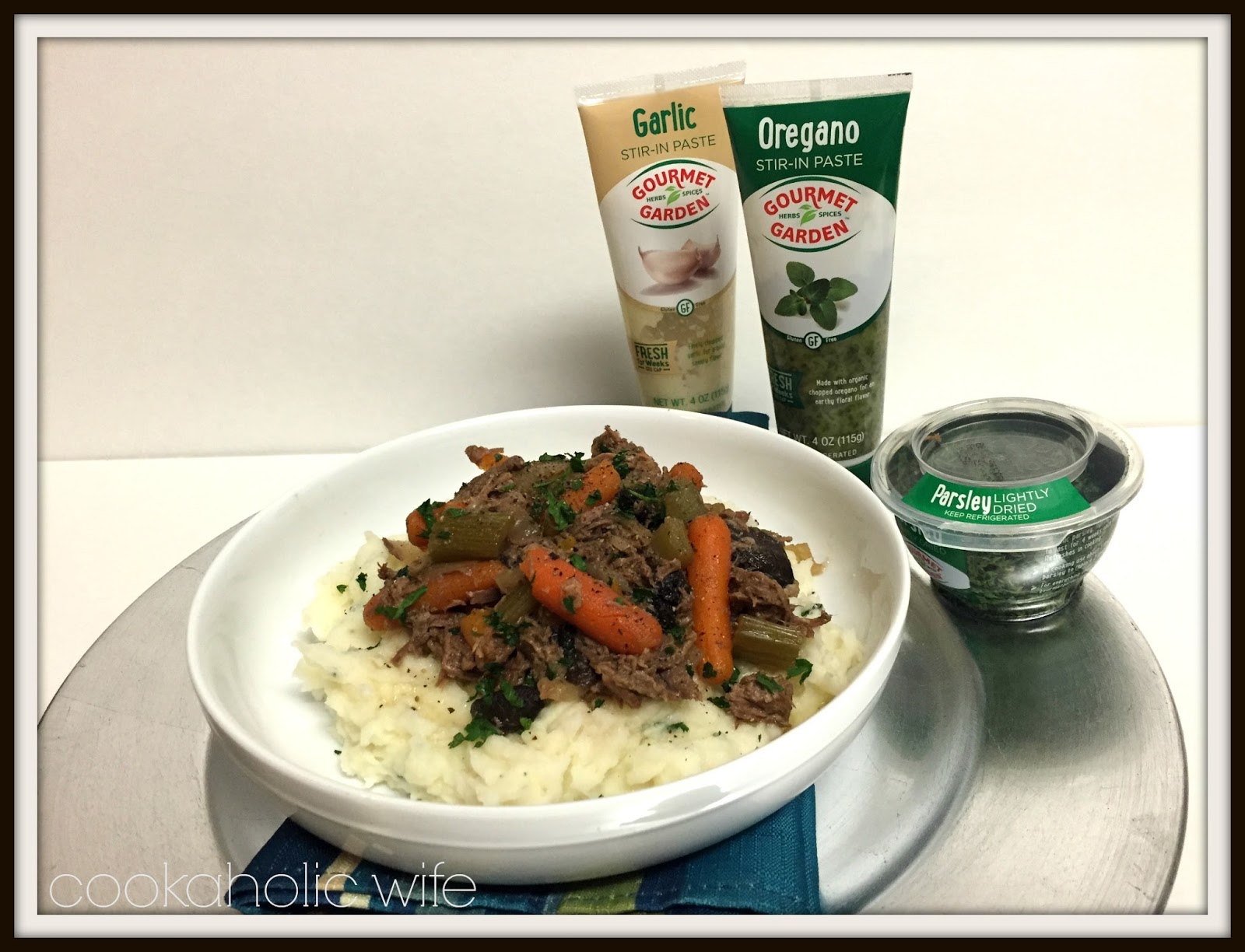 FreshTastyValentine Pot Roast with Garlic Parsley Mashed Potatoes
