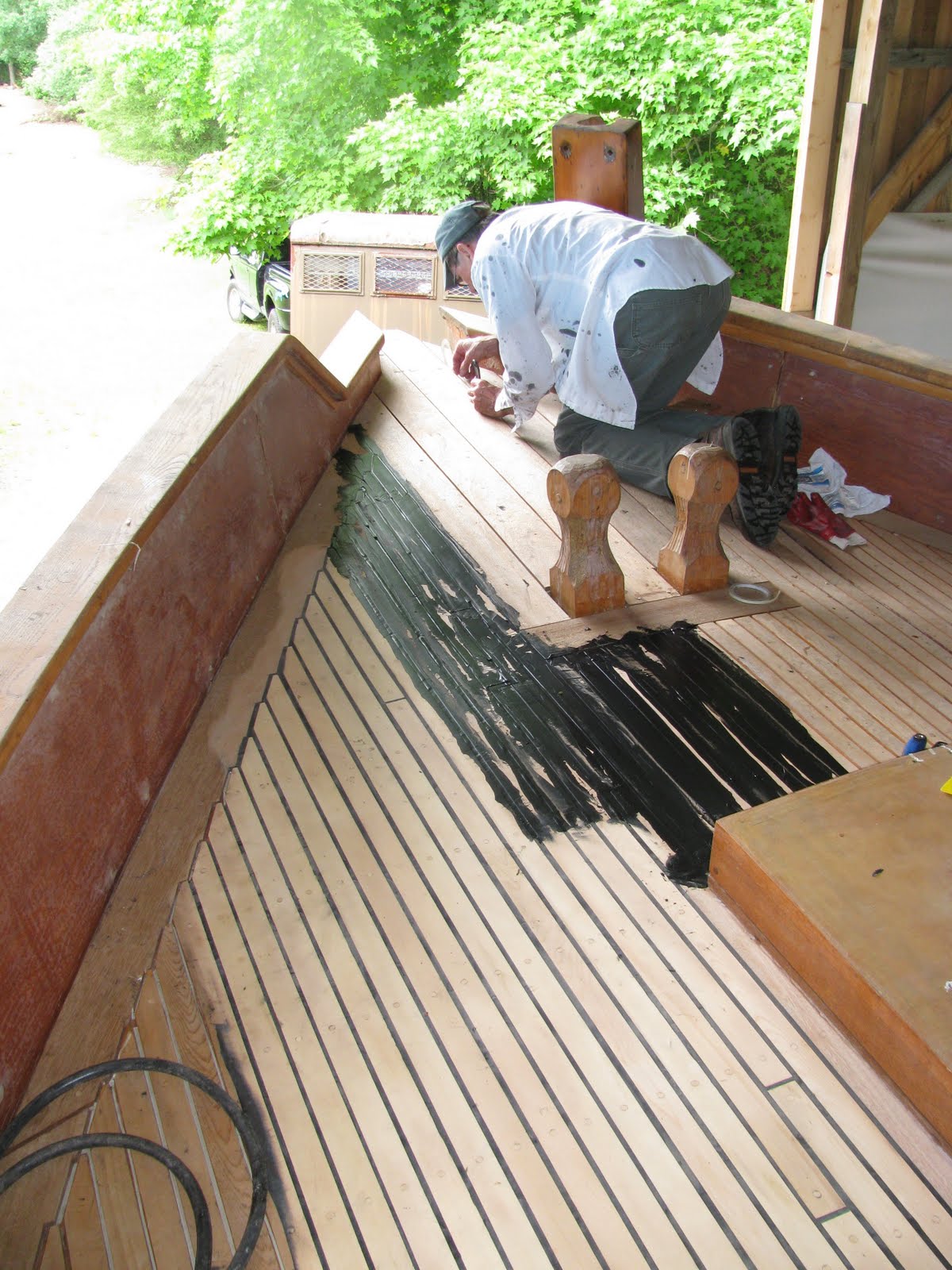 Slocum Spray Sailboat Project Update! Deck Caulking