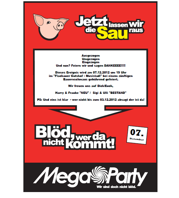 gebührend mit euch feiern