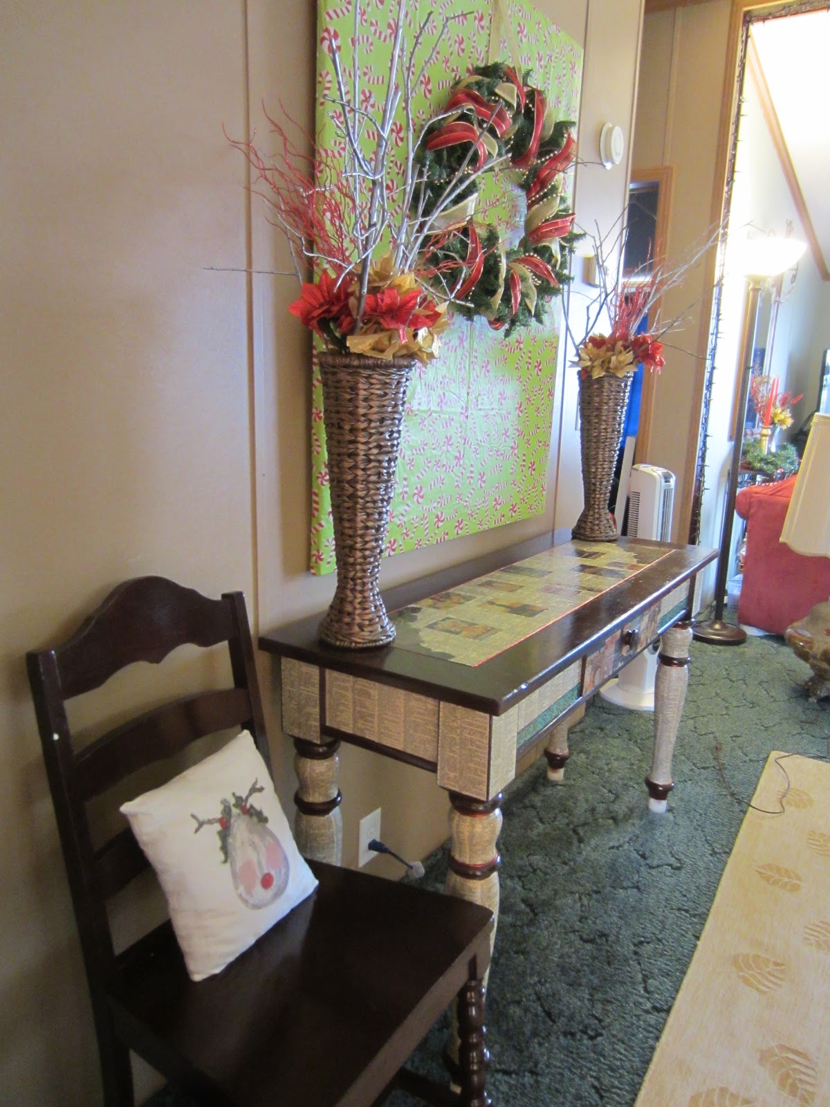 The Purple Paisley Dictionary Decoupage fabulous writing desk makeover