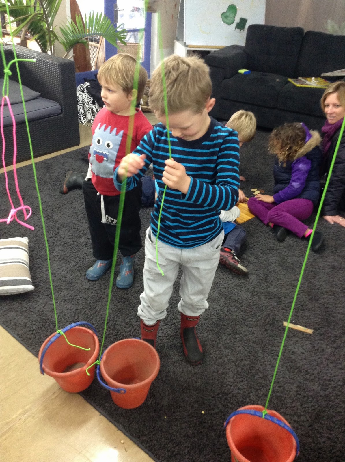 Bream Bay Kindergarten Pulley system...fostering curiosity