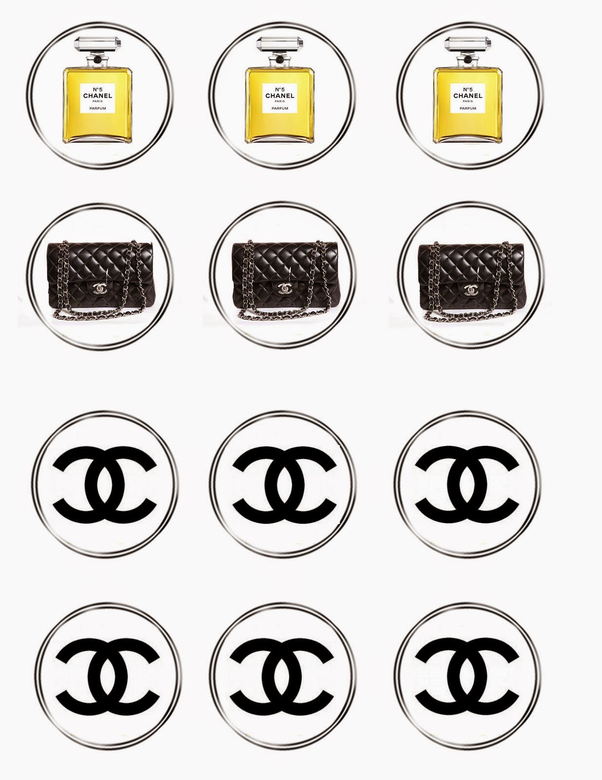 chanel logo stickers