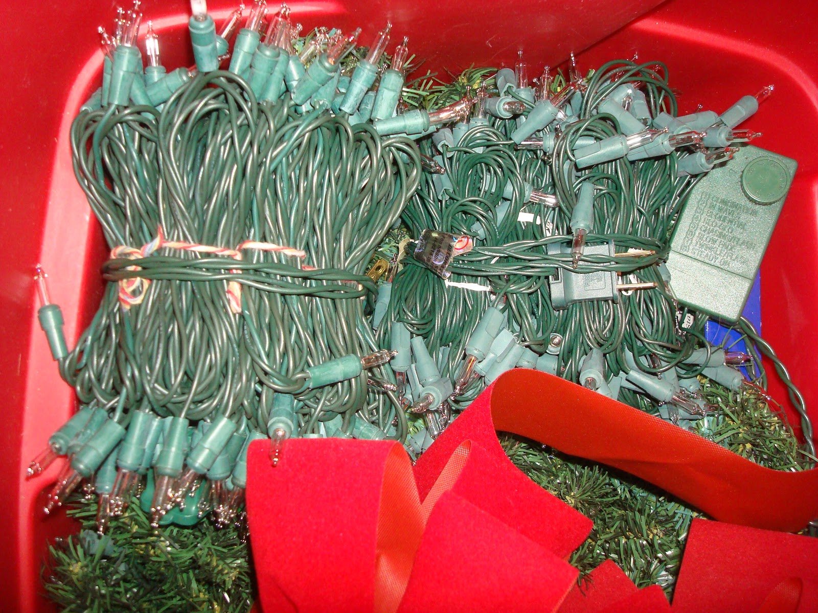 Dana, Mandy & Family Storing Christmas Lights