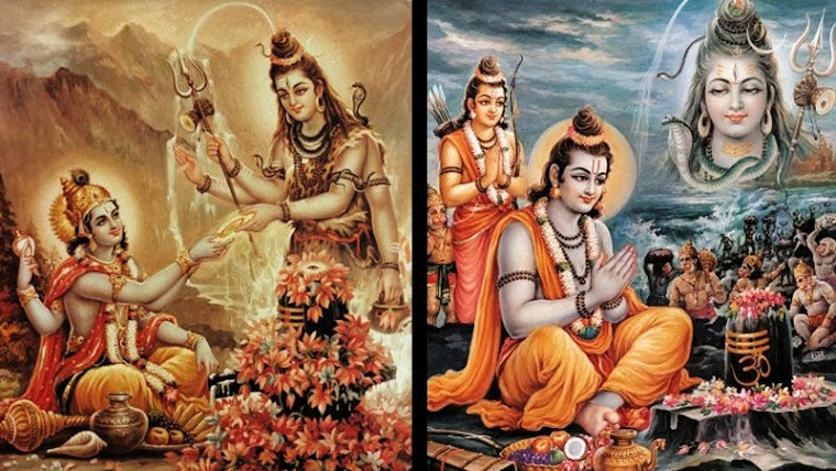 Krishna worships Shiva