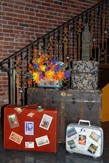 Decoupaged Suitcases Travel Wedding