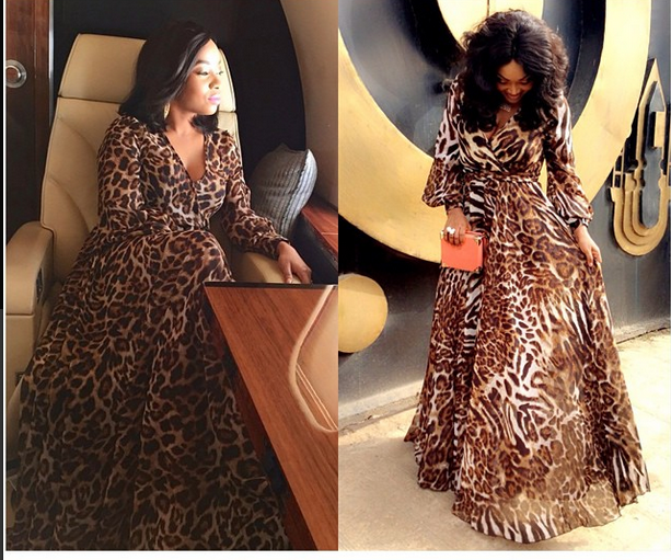 mercy aigbe maxi gown
