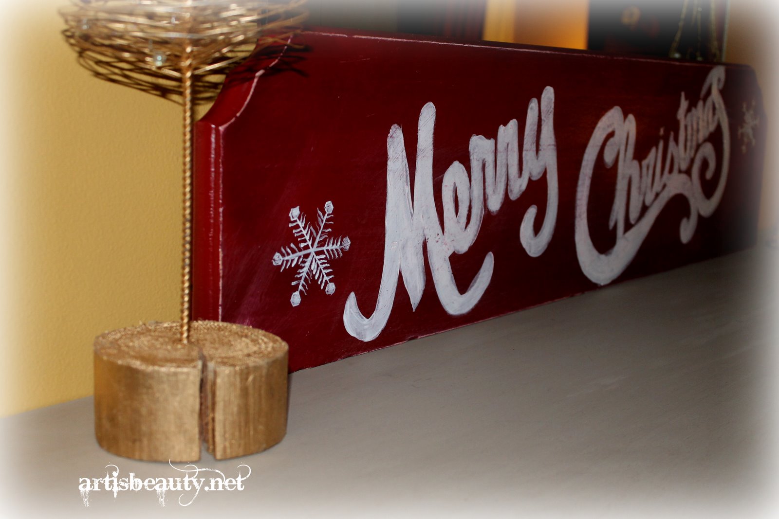 ART IS BEAUTY: "Merry Christmas" sign