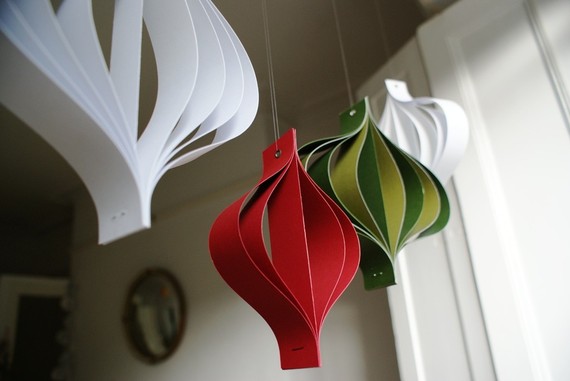 Paper Christmas Decorations, Bookity , $25 (set of 5)
