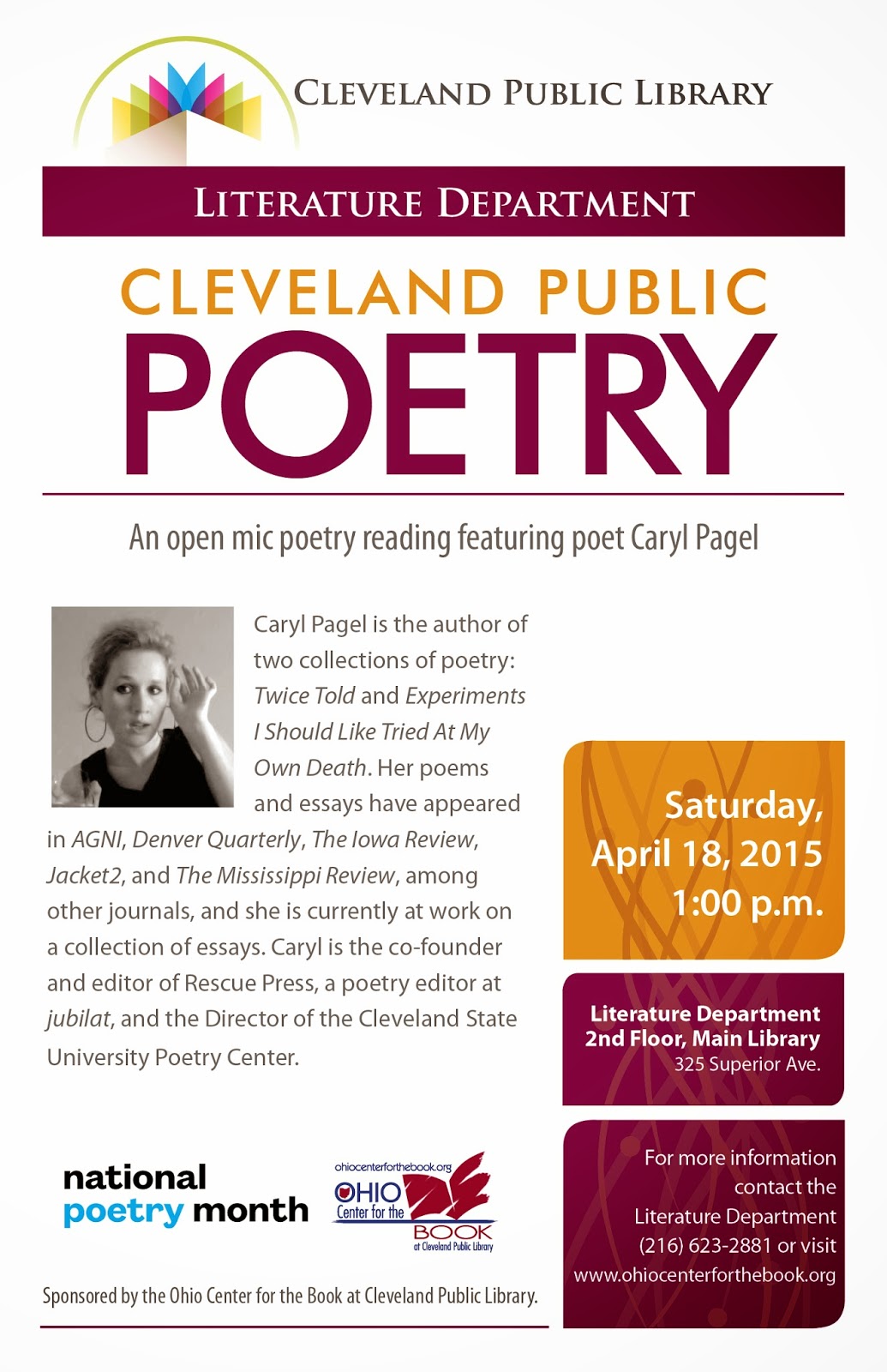Cleveland Poetics a place for cleveland's writers and readers