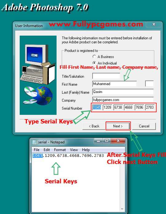 Serial Key Adobe Photoshop 7.0 Serial Key Adobe Photoshop 7.0