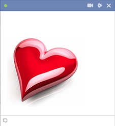 Glossy heart Facebook emoticon