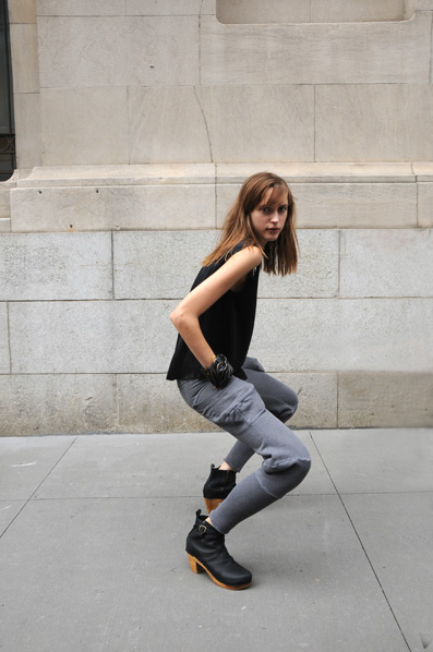 no 6 leather clog buckle boot