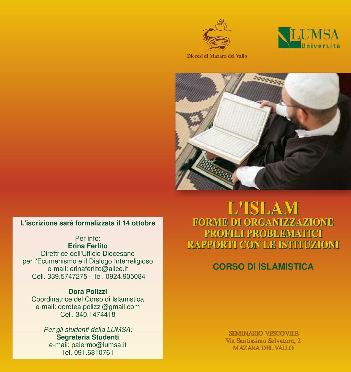 Corso di formazione sull'islam (ottobre-dicembre 2017) A
