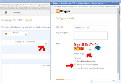 mengganti logo blog / toko online