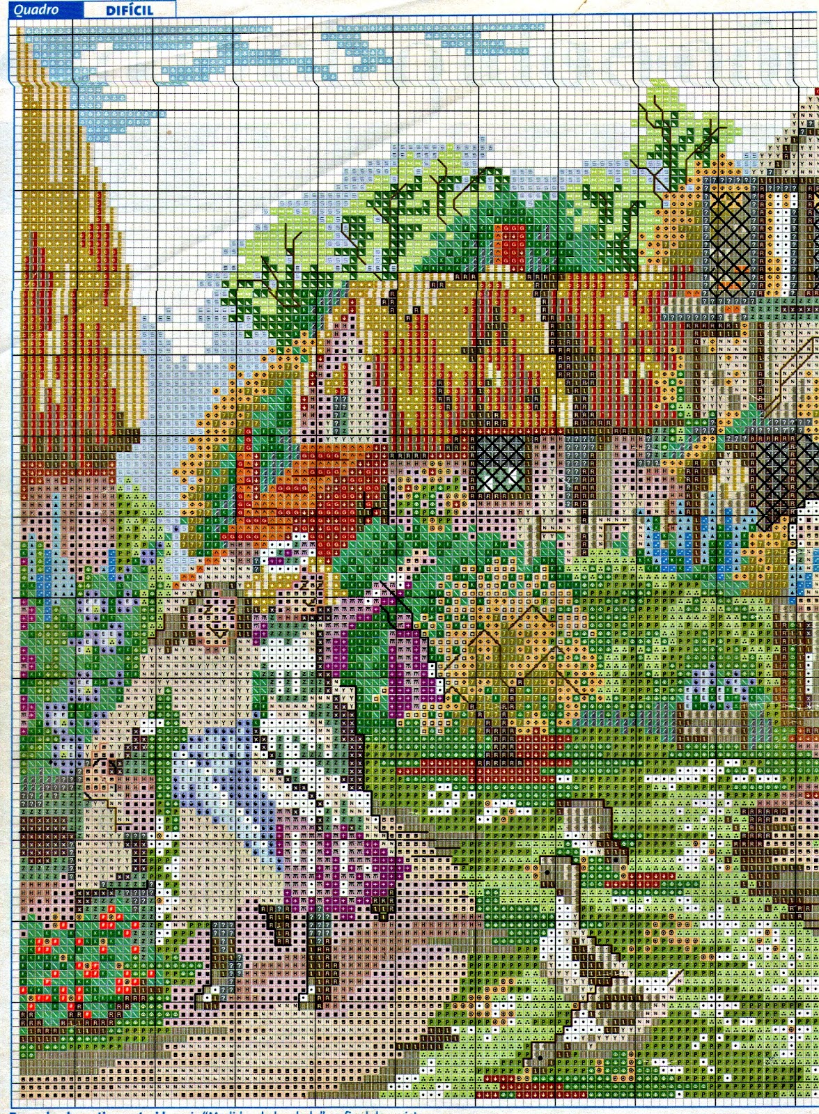 ARTES EM GRÁFICOS DE PONTO CRUZ & CIA: Bela paisagem