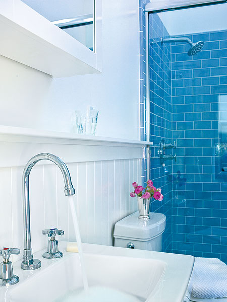 Blue Subway Tile Bathroom Blue Subway Tile Bathroom