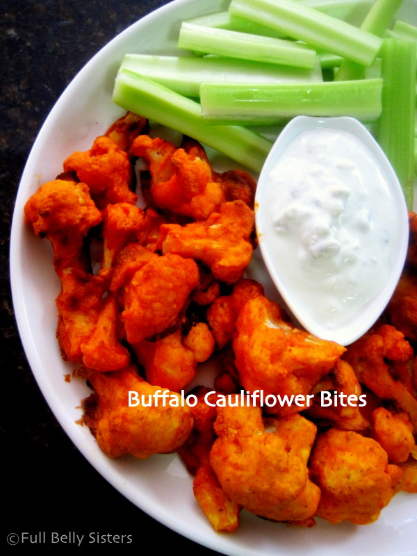 Buffalo Cauliflower Bites w. Yogurt Dip