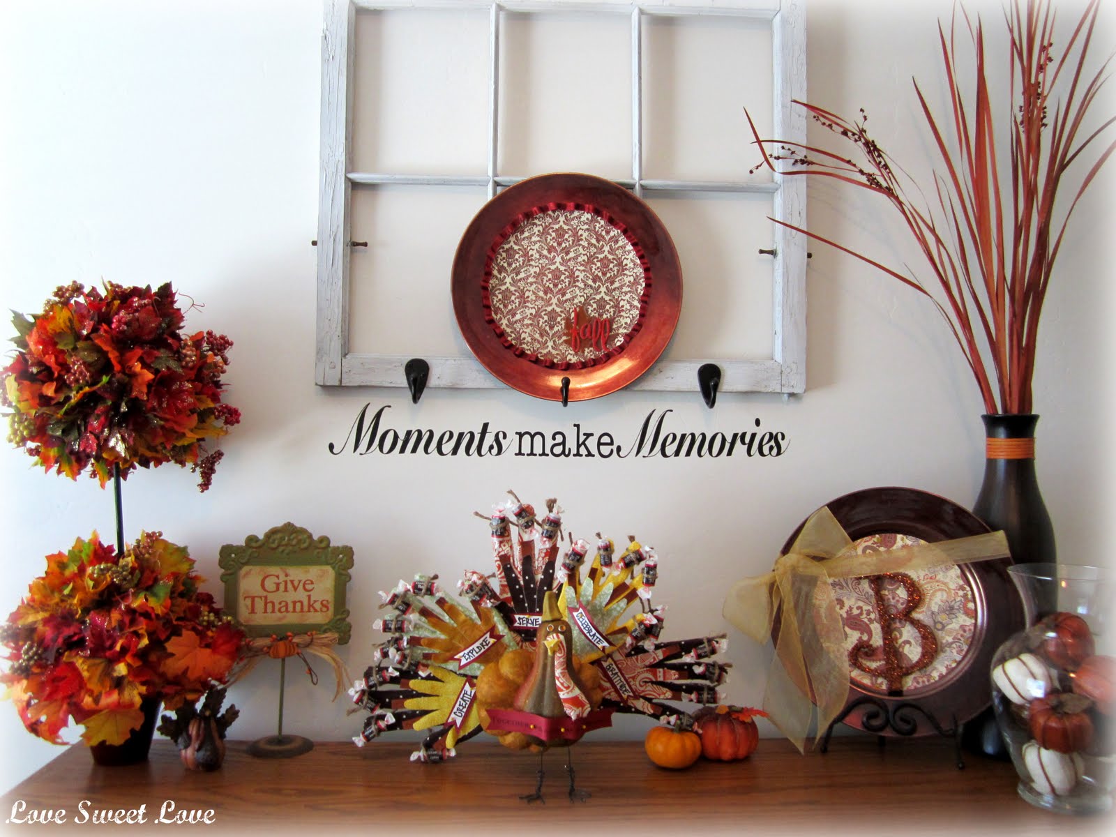 Love Sweet Love Decorative Fall Chargers