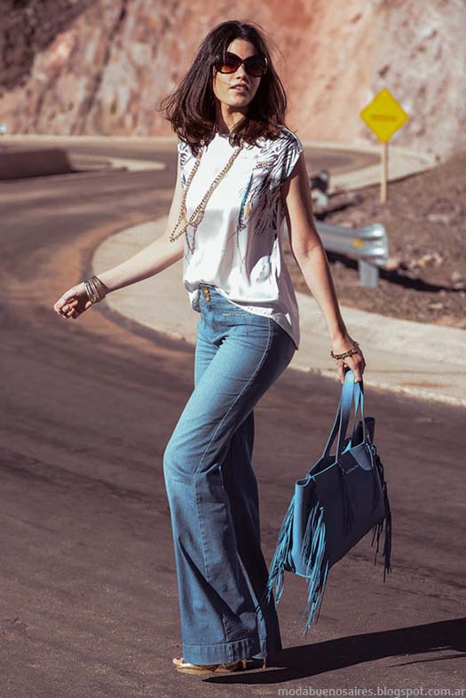 Pantalones de jeans oxford moda Markova primavera verano 2015. Moda verano 2015.