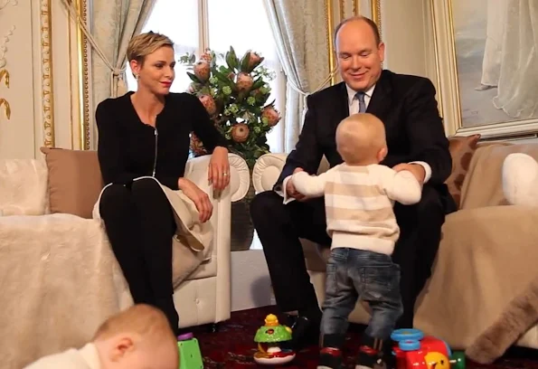 Prince Albert and Princess Charlene of Monaco gave a documentary-like interview on the occasion of first birthday of their twins Prince Jacques and Princess Gabriella and 10th anniversary of the reign of Prince Albert of Monaco