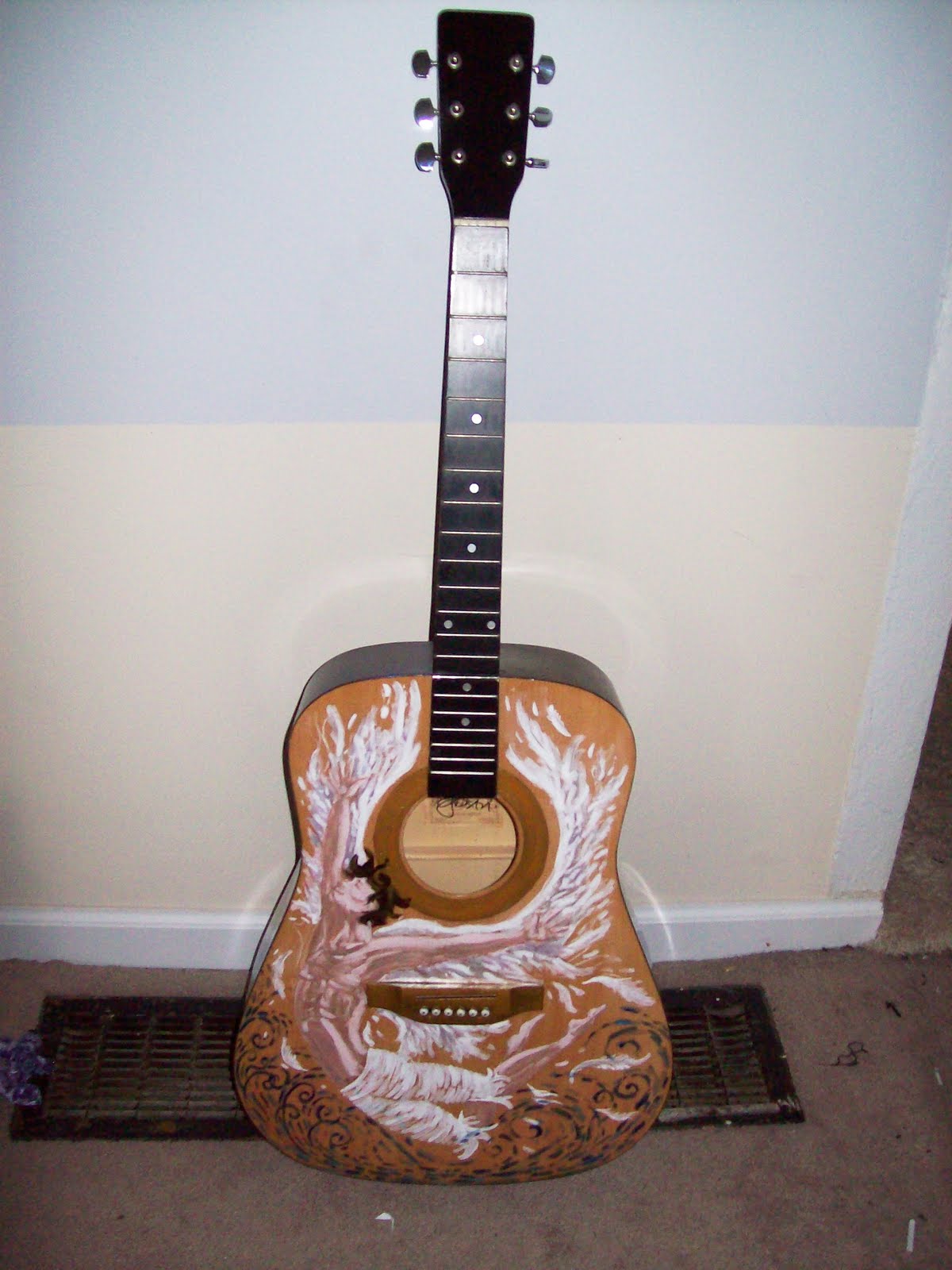 rtful pursuit Nail Polish Painted Guitar