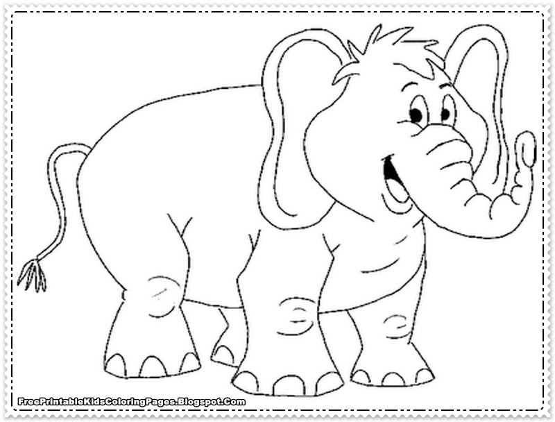 Elephant Coloring Pages Printable title=