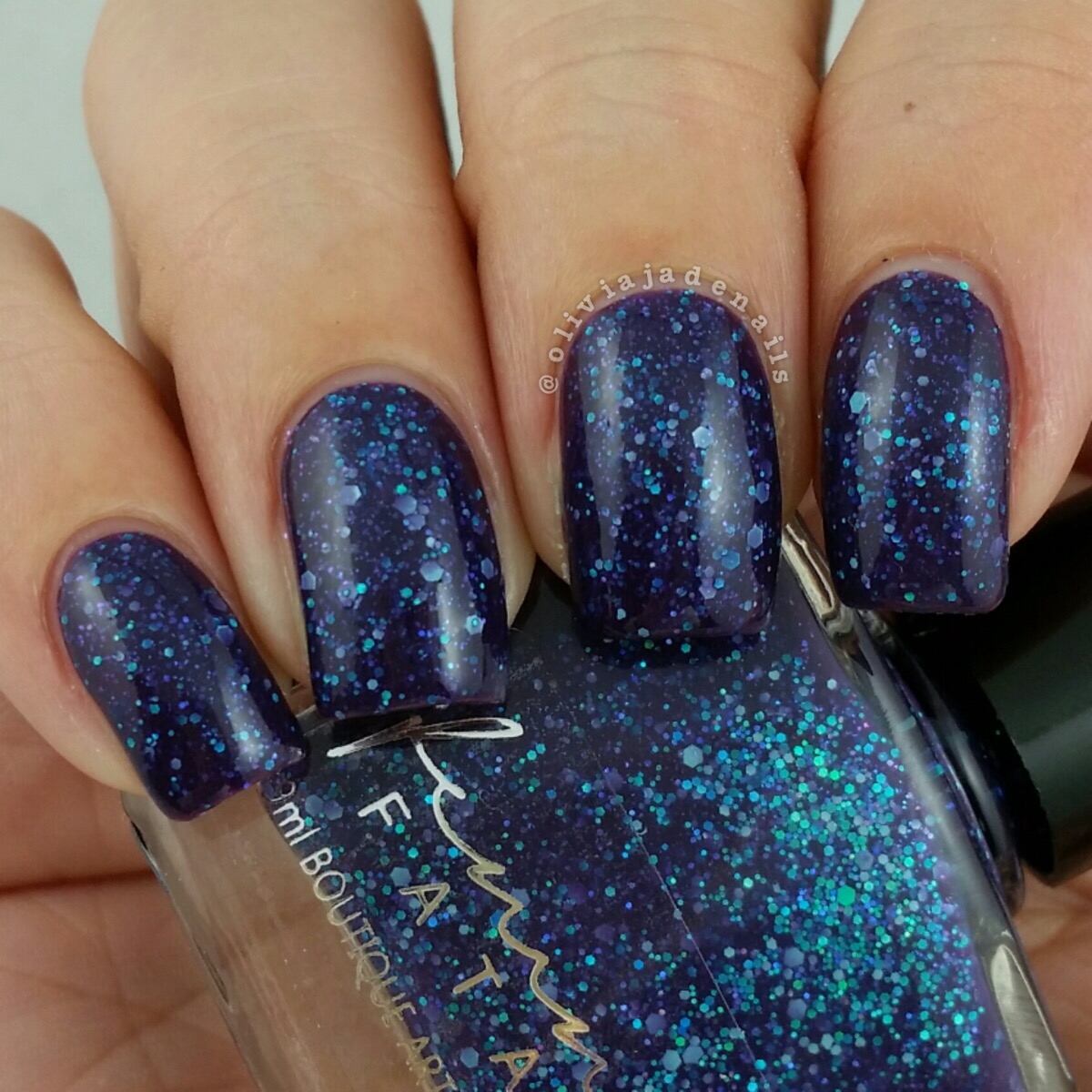Femme Fatale Cosmetics Alien Atmosphere swatched by Olivia Jade Nails