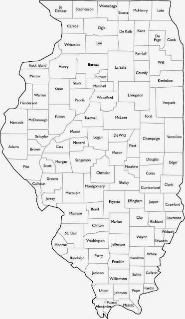 Map of Illinois Counties Free Printable Maps