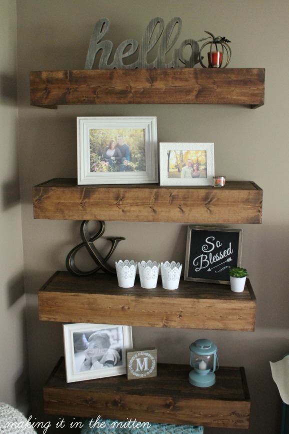 Making It In The Mitten DIY Wood Shelves