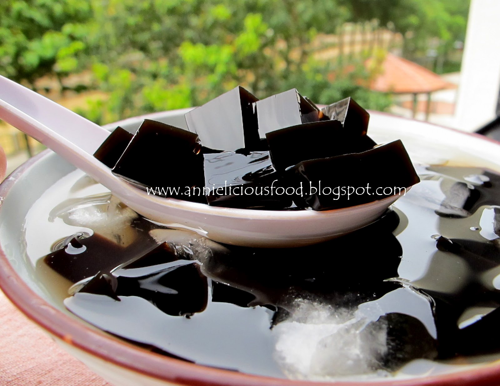 Annielicious Food Iced Grass Jelly with Honey