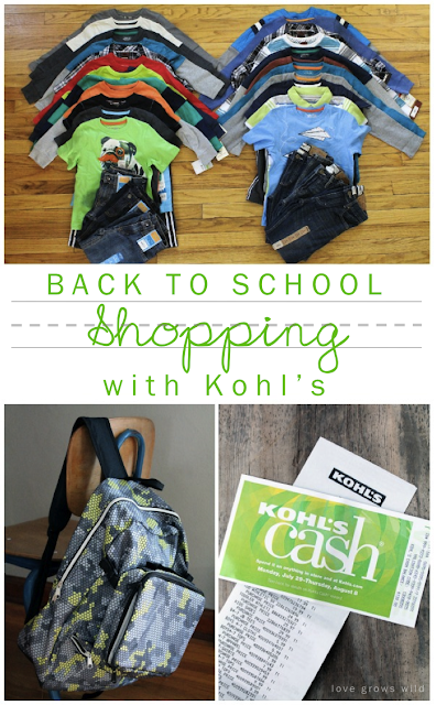 Back to School Shopping with Kohl's at LoveGrowsWild.com #KohlsBack2School #sponsored