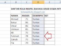 Cara menyisipkan kolom atau baris di ms excel