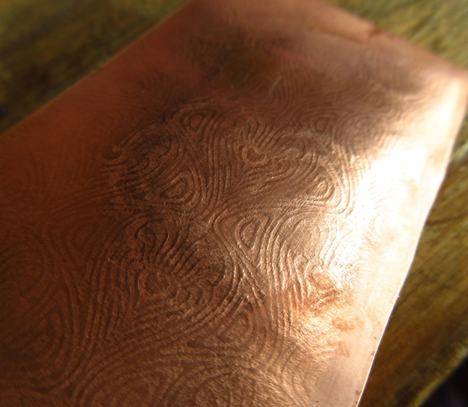 I Have Been Busy, Really. Patterned Bronze Sheet.