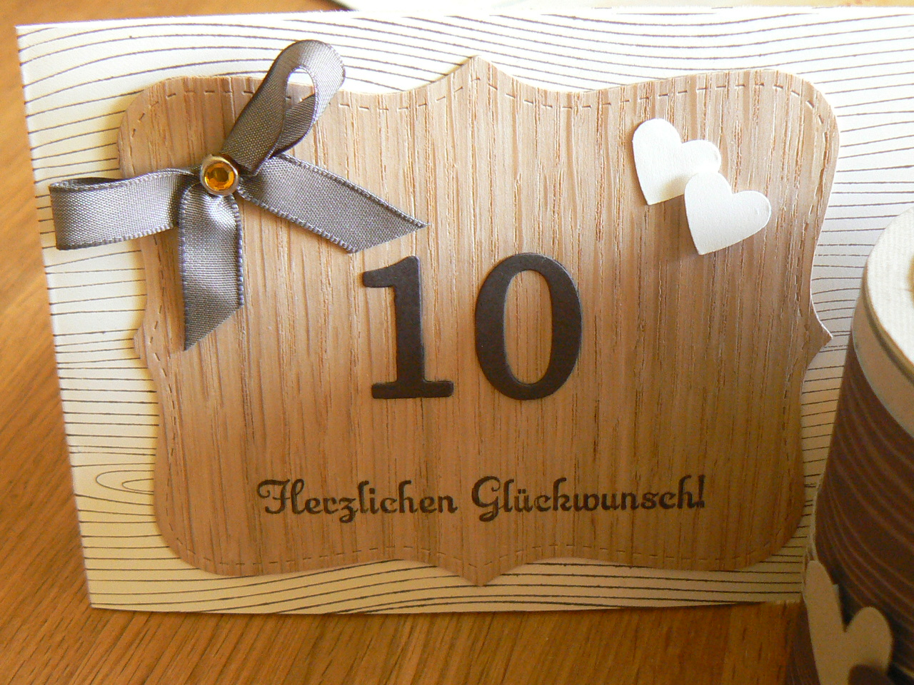 Kreatives aus Papier Geldgeschenk zur Hölzernen Hochzeit