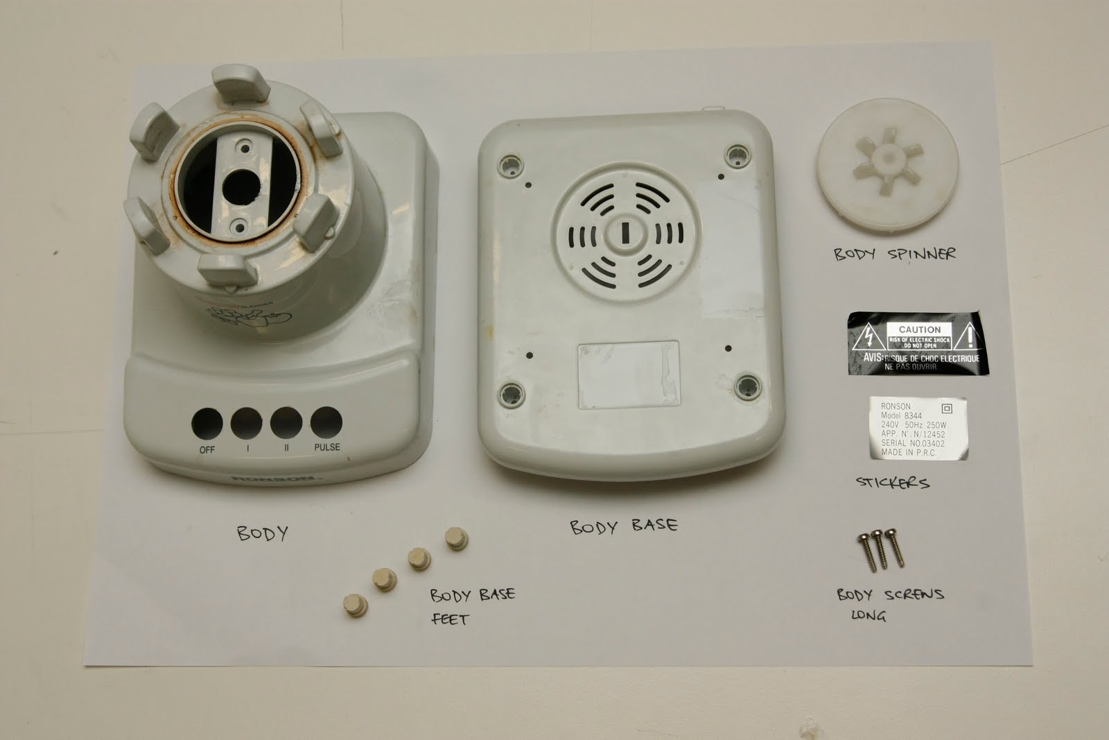Julian's INDUSTRIAL DESIGN SCRAPBOOK Blender Disassembly