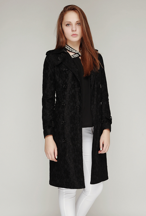 Luxe Lace Trench Coat