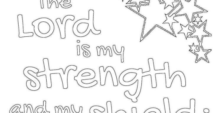 The Prudent Pantry: The Lord is My Strength Coloring Page