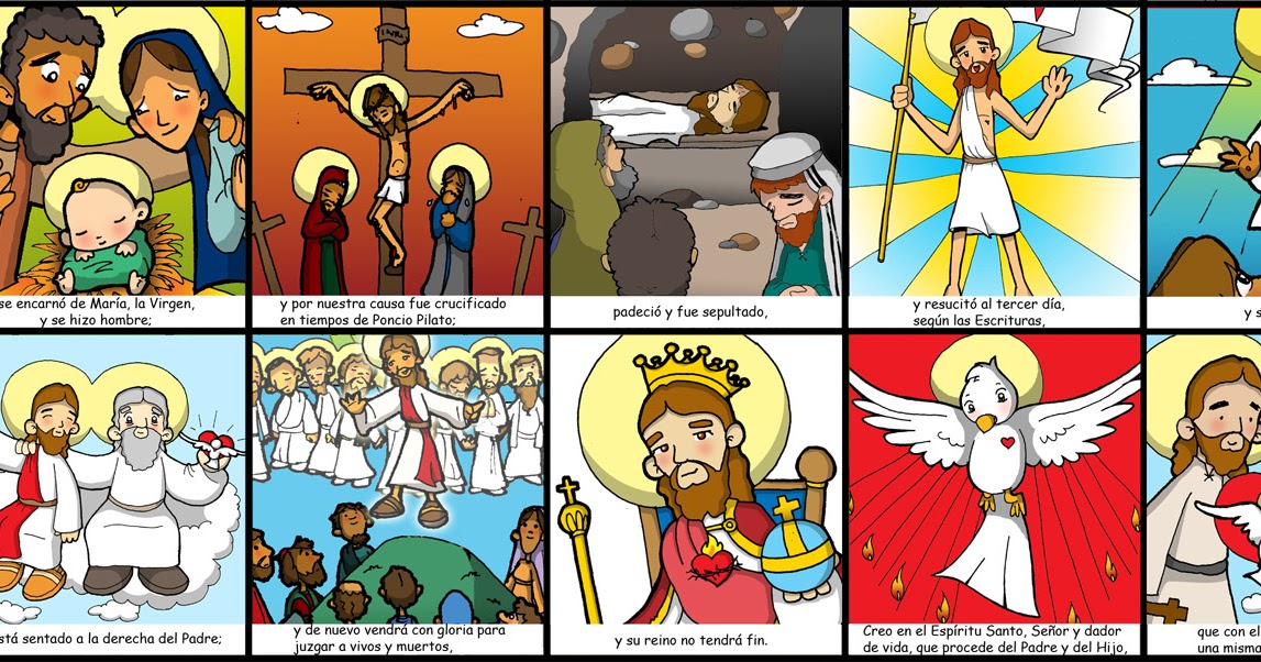 Dibujos para catequesis CREDO DE NICEACONSTANTINOPLA / PARTE II