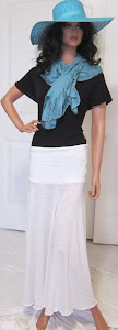 Ladies Long modest creamy white maxi skirt