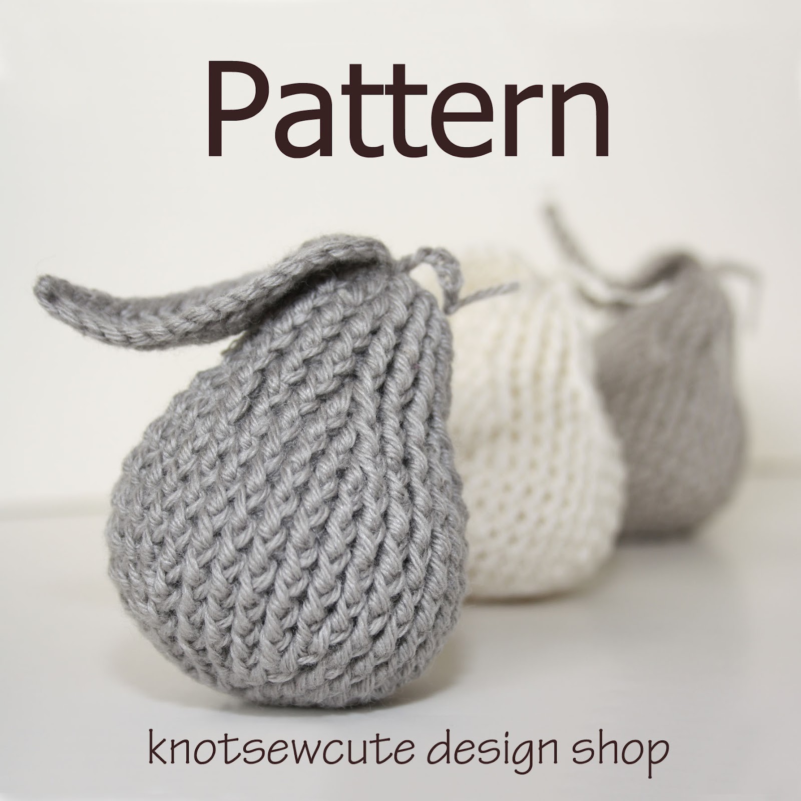 knot•sew•cute design shop new crochet pattern pear accent by kim miller.