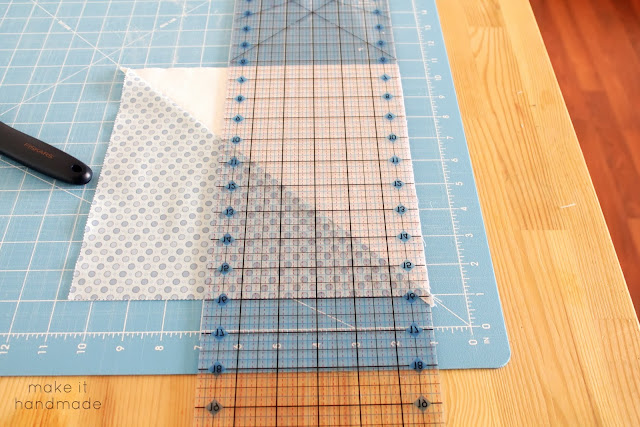 Learn to square a quilt block using any ruler and a cutting mat. No special square rulers needed! 