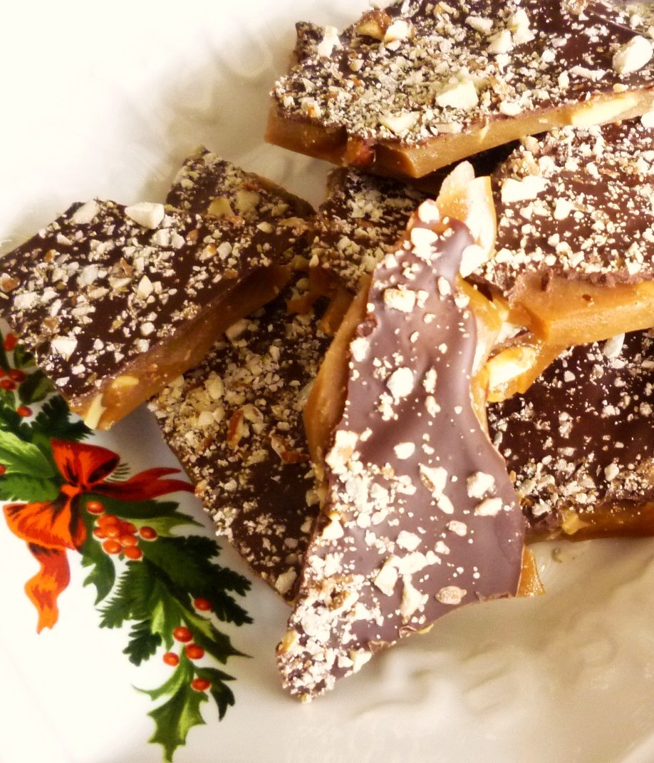 For Love of the Table Chocolate Almond Toffee