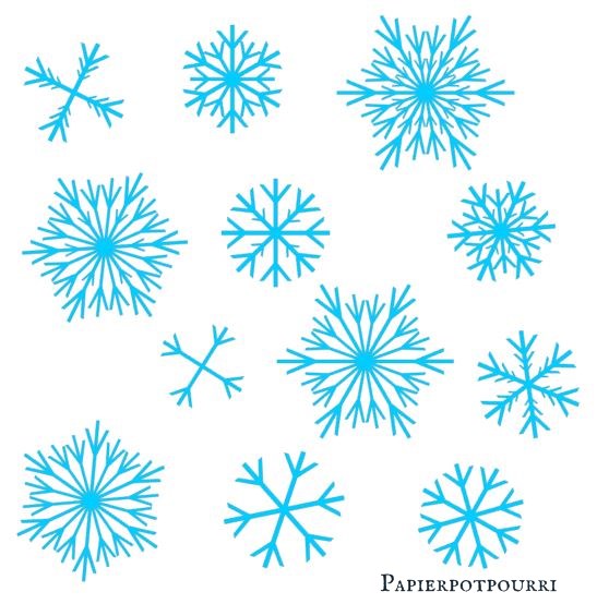 Papierpotpourri Schneeflocken Zeichnen Silhouette Studio