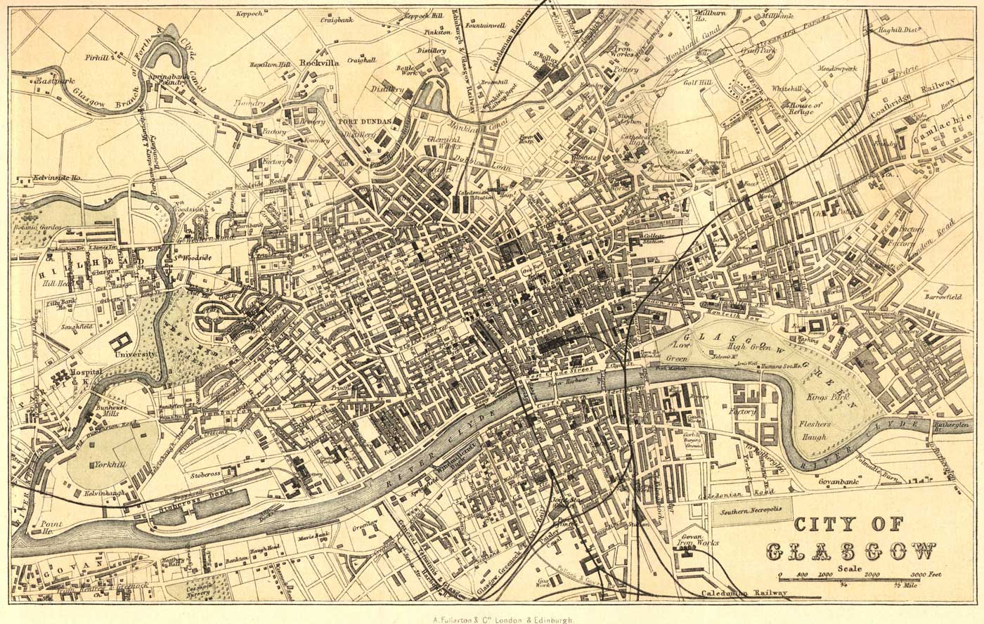 map of the week 1 9 2012old glasgow scotland