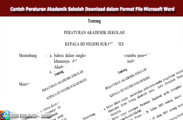 Contoh Peraturan Akademik Sekolah Download Dalam Format File