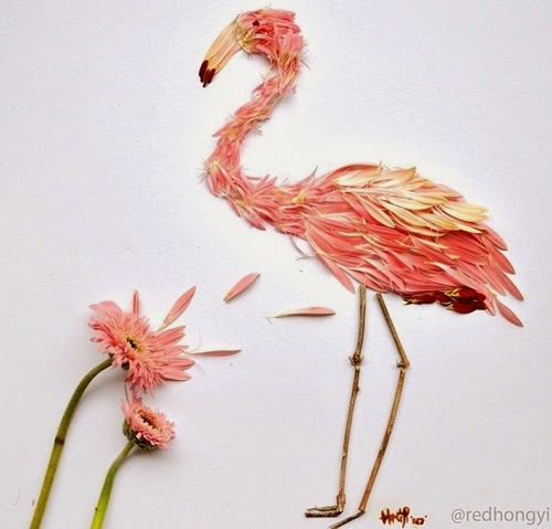 04-Flamingo-Made-With-Pink-Gerberas-&-Twigs-Malaysian-Architect-Hong-Yi-aka-Red-www-designstack-co