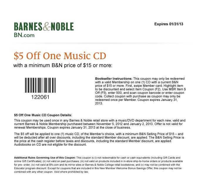 Barnes and noble sign up for coupons
