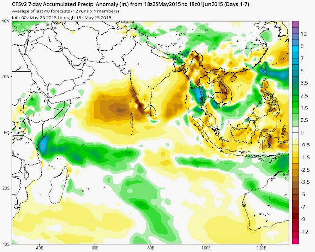 monsoon rainfall forecast india may 25 to june 1