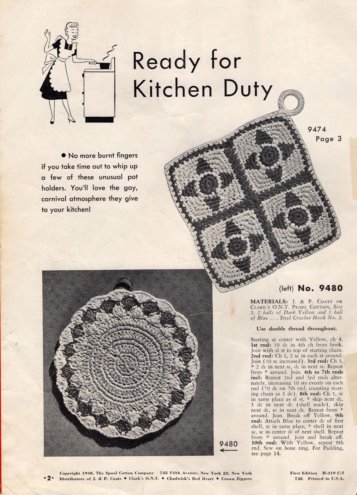 vintage grey vintage pot holders