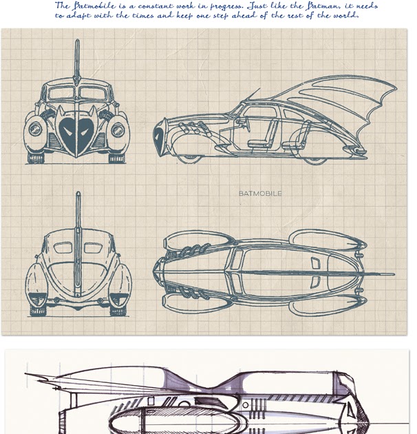The Dork Review: Rob's Room: Batmobile Blueprints & Schematics (mostly)